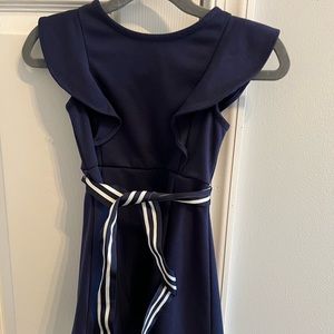 Ralph Lauren Navy Blue Dress with Removable Belt